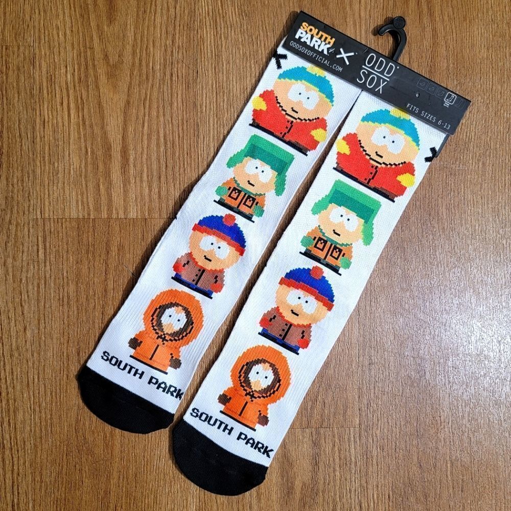 Odd Sox X South Park Crew Lenght Socks Size Large L Kenny Cartman Kyle Stan New